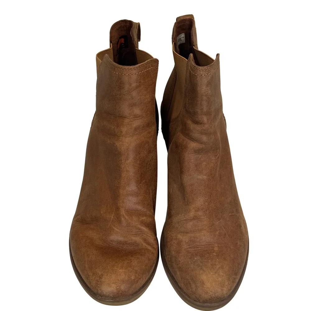 Timberland Leather Chelsea Boots Women's‎ 11 Brown Block Heel ReBOTL Defender